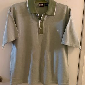 Green and White Quicksilver Buttoned Shirt